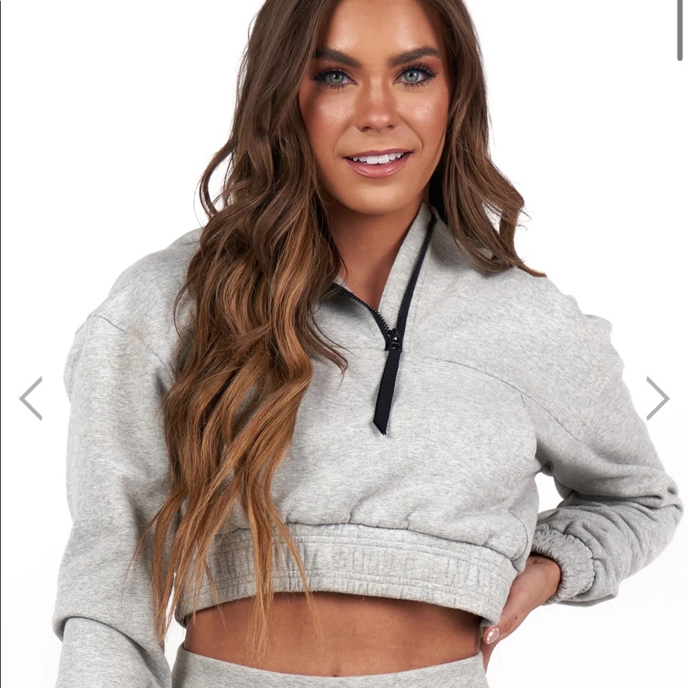 ACTA Gray Crop Hoodie